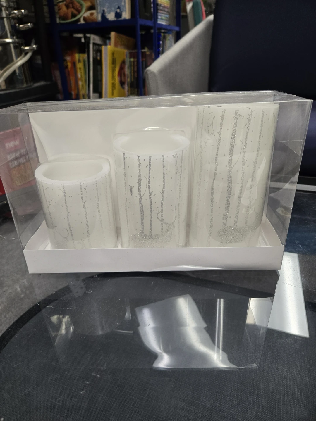 Home Styles Glitter LED Candle Set - New