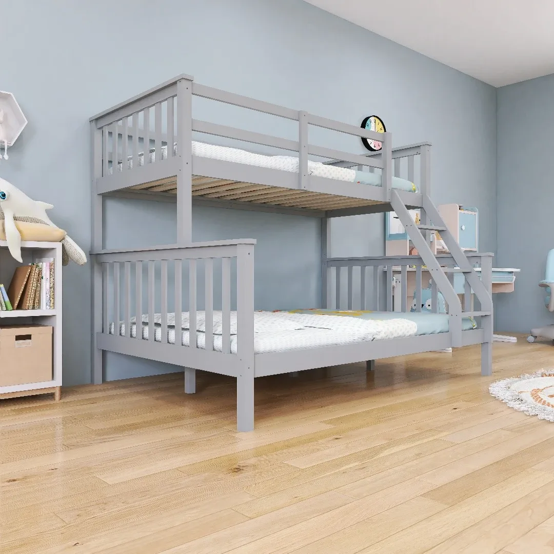 Grey Wooden Bunk Bed Frame