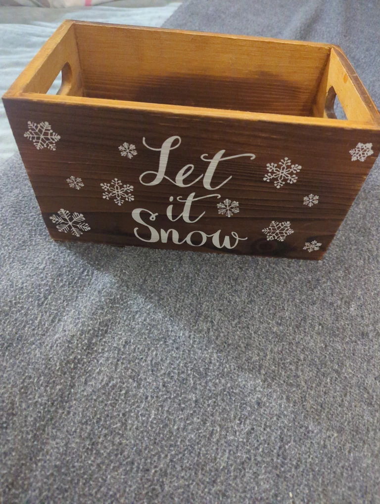 Wooden Box - Let it Snow (last day moving Sunday)