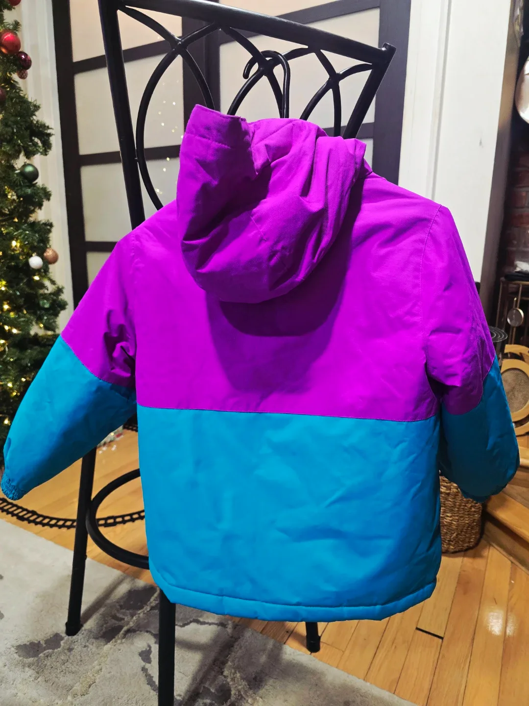 Teal/Purple Kids Winter Coat (Size: 6) thumbnail