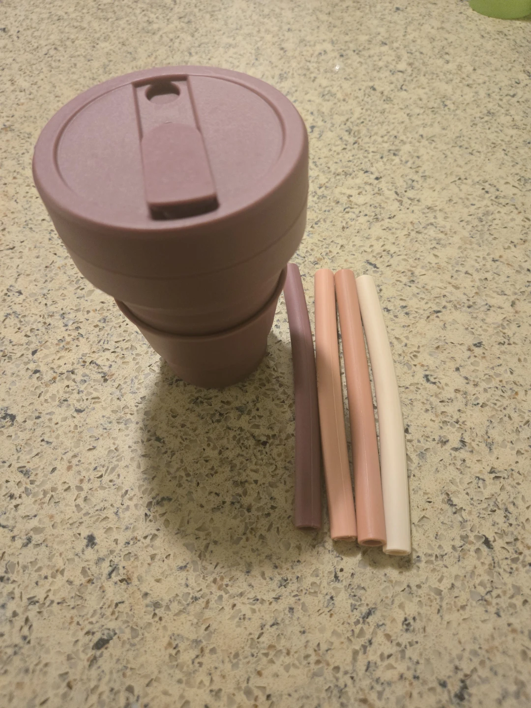 Stojo Reusable Collapsible Coffee Cup with Straws 🥕