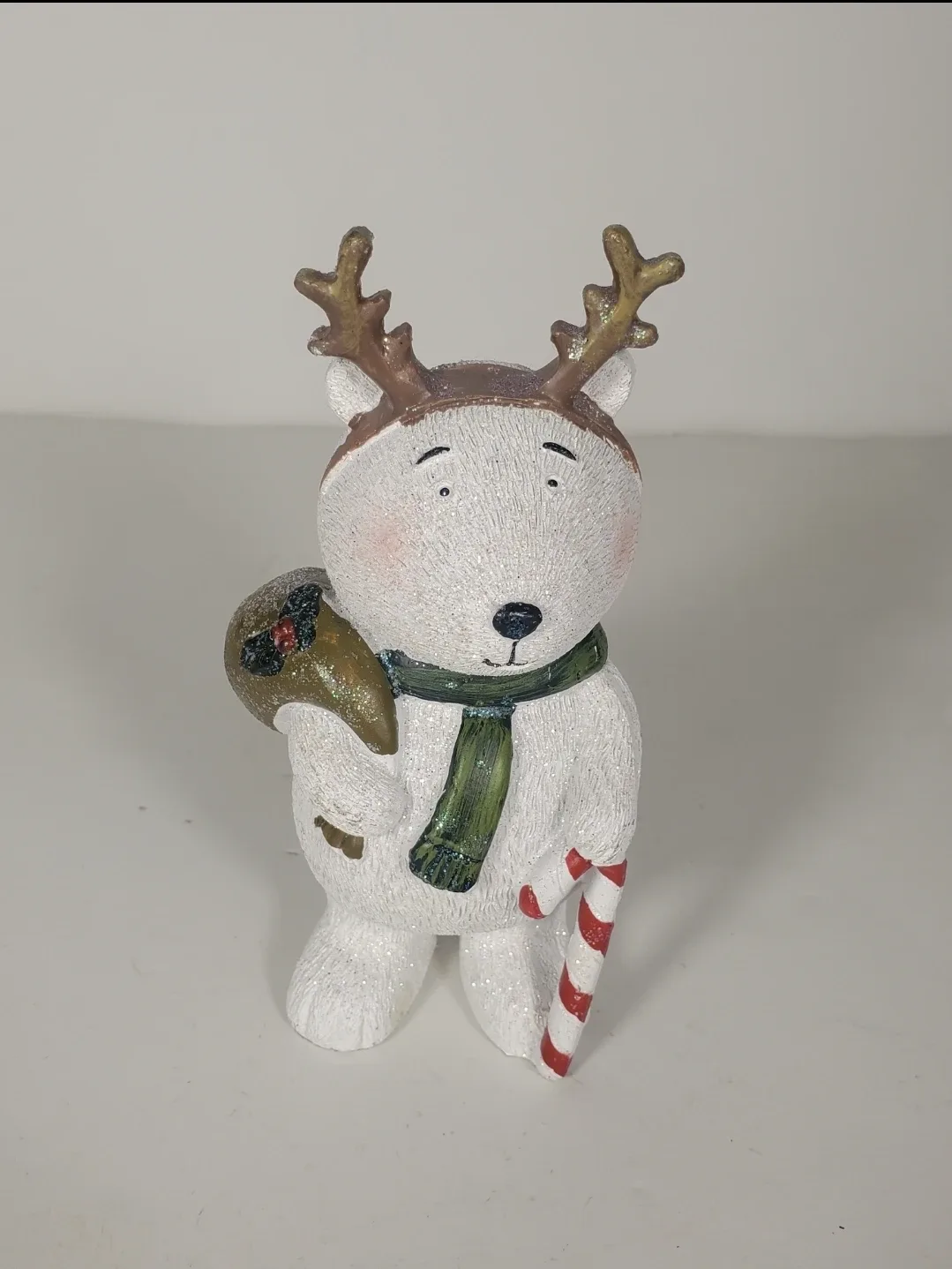 Glitter Polar Bear Reindeer Holiday Home Decor 6 Inches image indicator(7)
