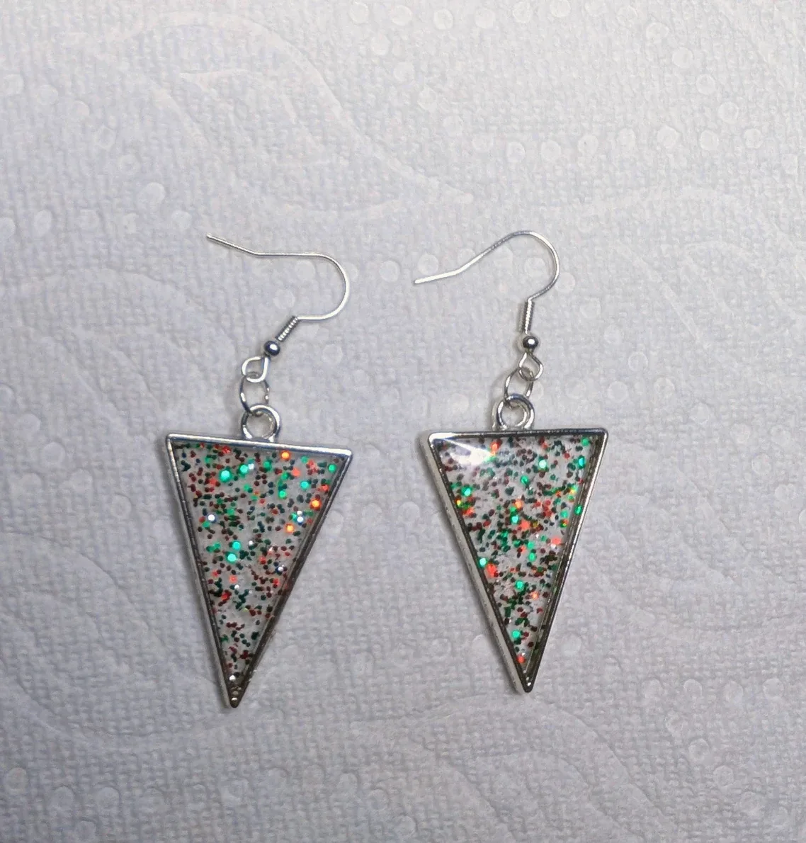 Triangle Glitter Earrings