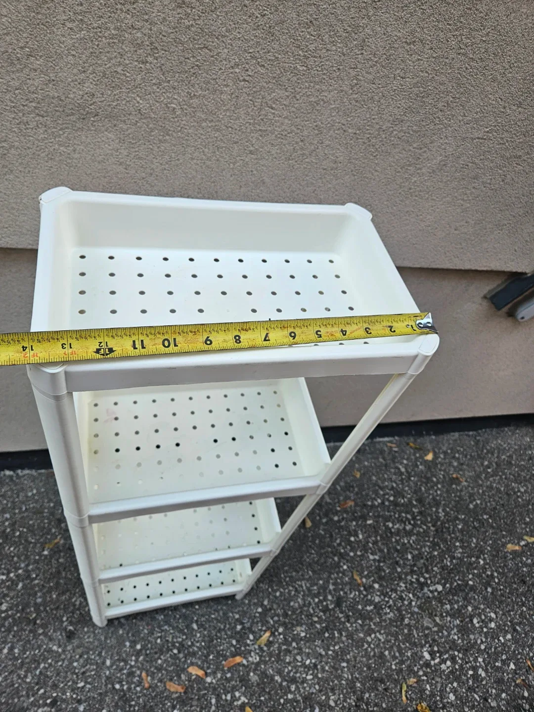 White 3-Tier Plastic Shelf Unit image indicator(6)