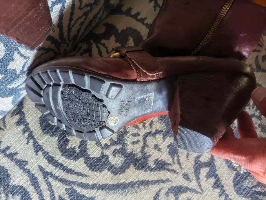 Vince Camuto Brown Leather Boots, Size 8 image indicator(2)