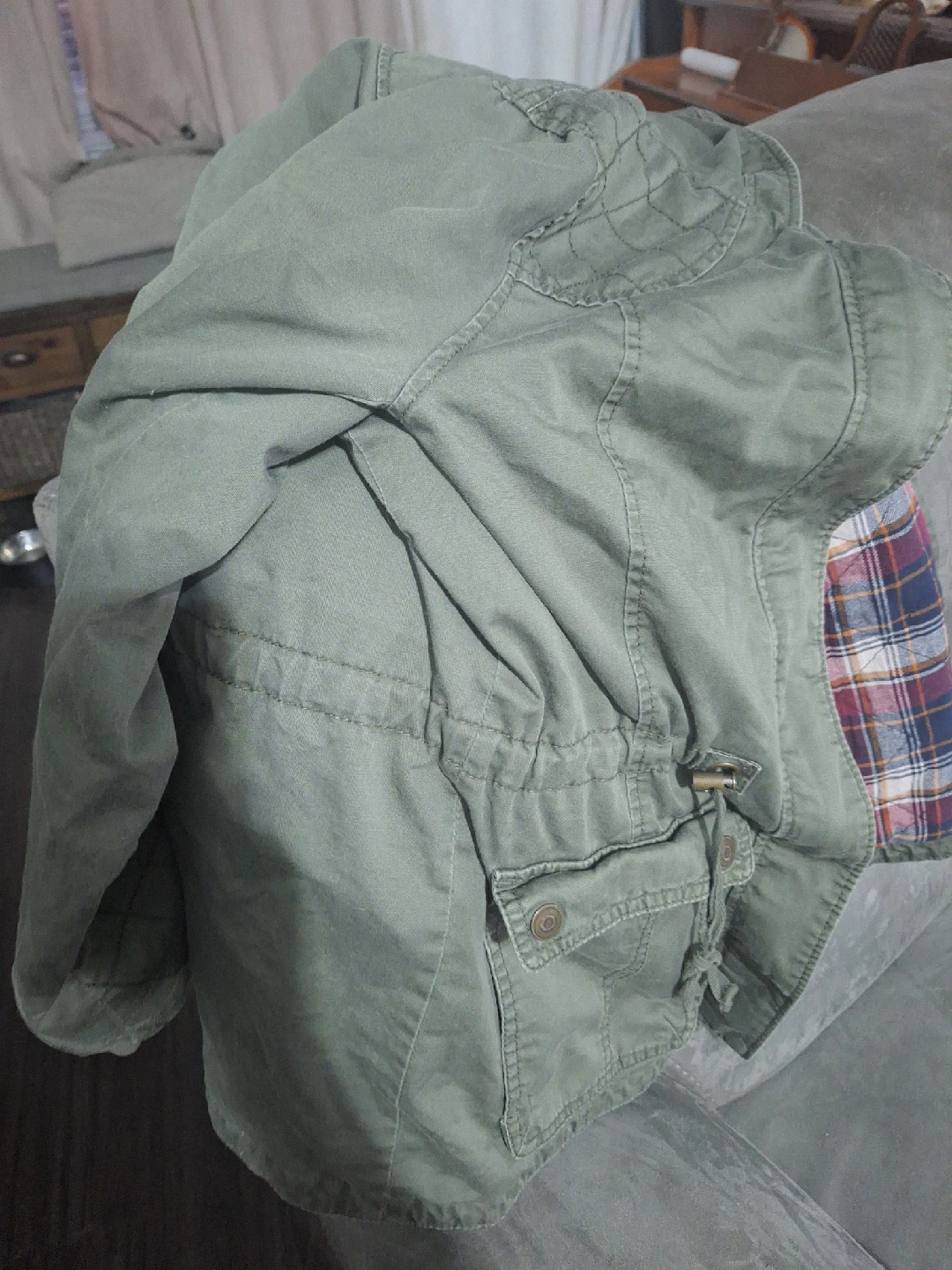 Olive Green Hooded Jacket - photo 3