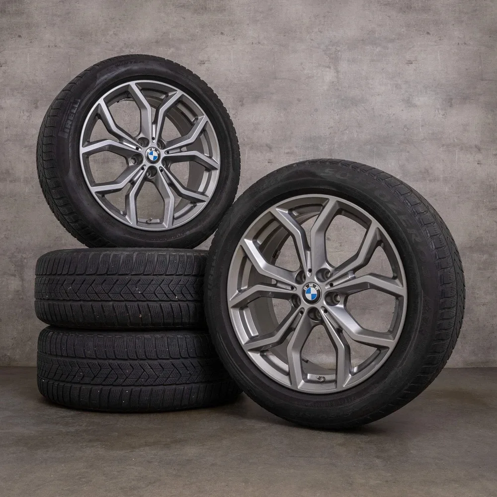 OEM BMW X3 X4 winter wheels 19 inch styling 694 ferric grey image indicator(5)