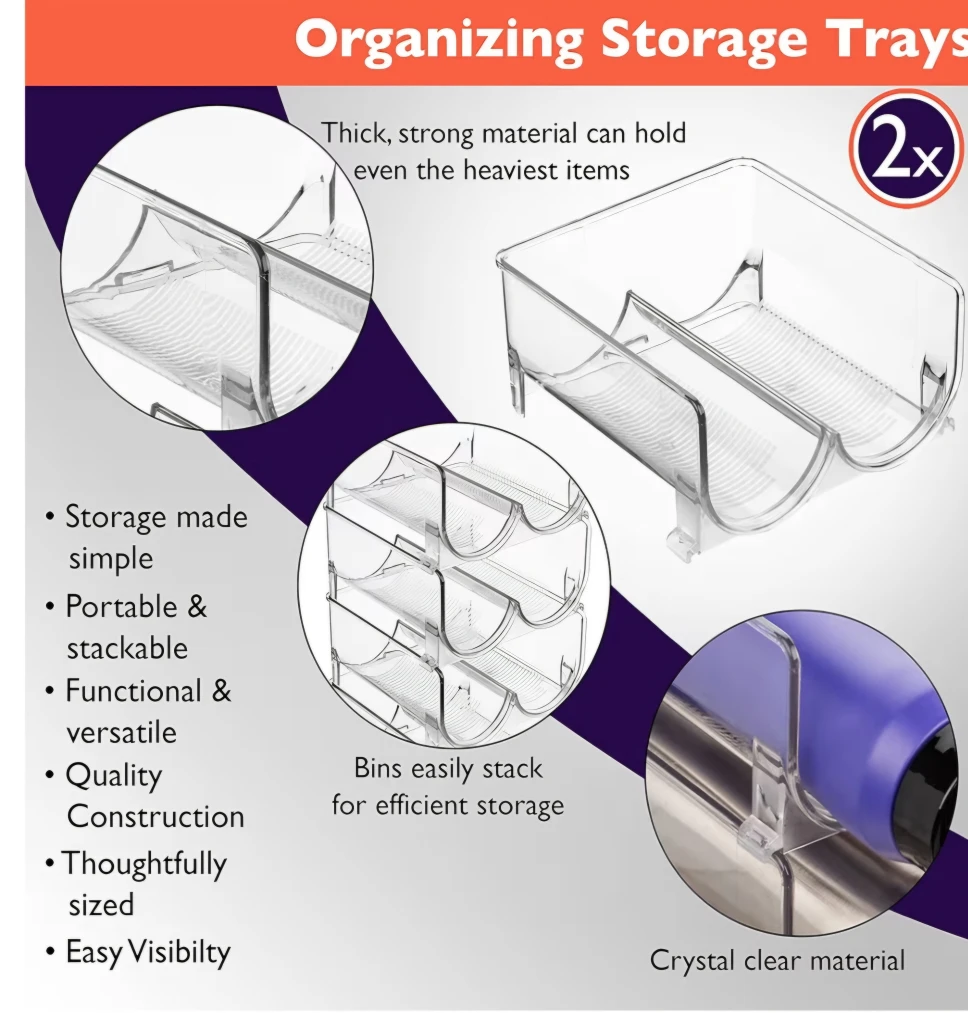 6Pc - ClearSpace Water Bottle Organizer - photo 3
