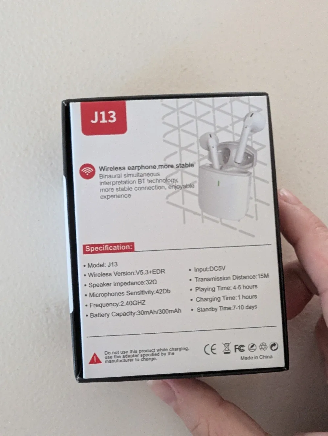 J13 Wireless Earphones image indicator(5)