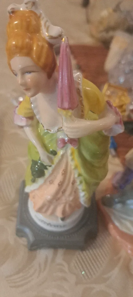 Vintage Porcelain Figurine Lady with Parasol
