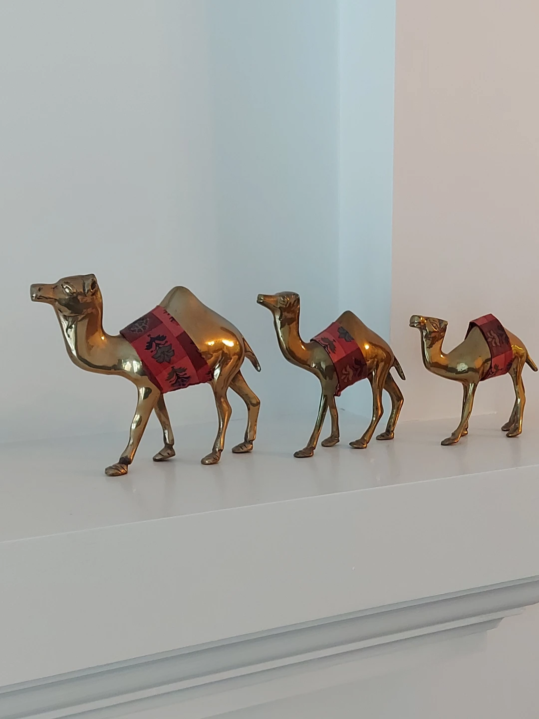 Brass Camel Figurines - Set of 3