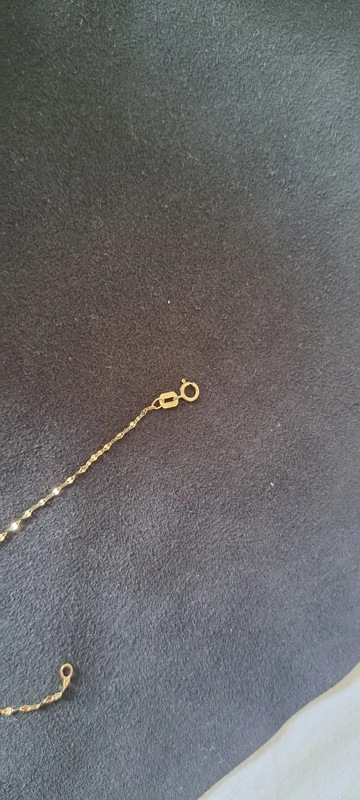 10K gold Mirror Bracelet 6 3/4" 1mm image indicator(2)