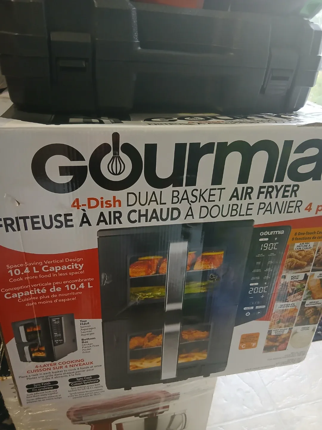 New  This is a Gourmia 4-Dish Dual Basket Air Fryer. image indicator(4)
