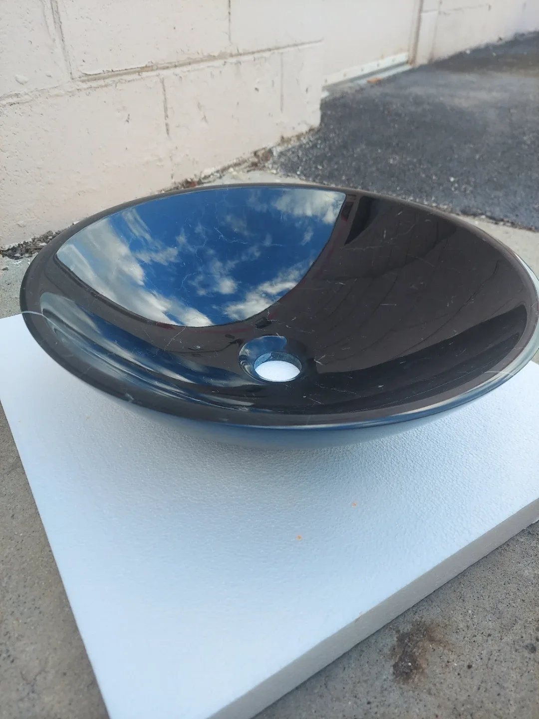 D'vontz Black Marquina Natural Stone Sink