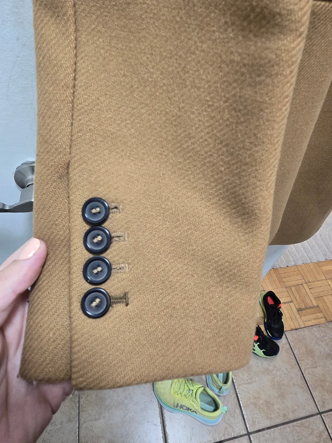 Zara Woman Brown Wool Blend Coat - Size M image indicator(5)