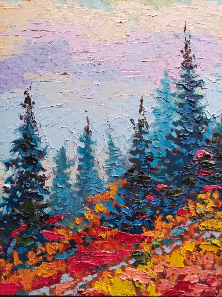 Oil painting on canvas board image indicator(9)