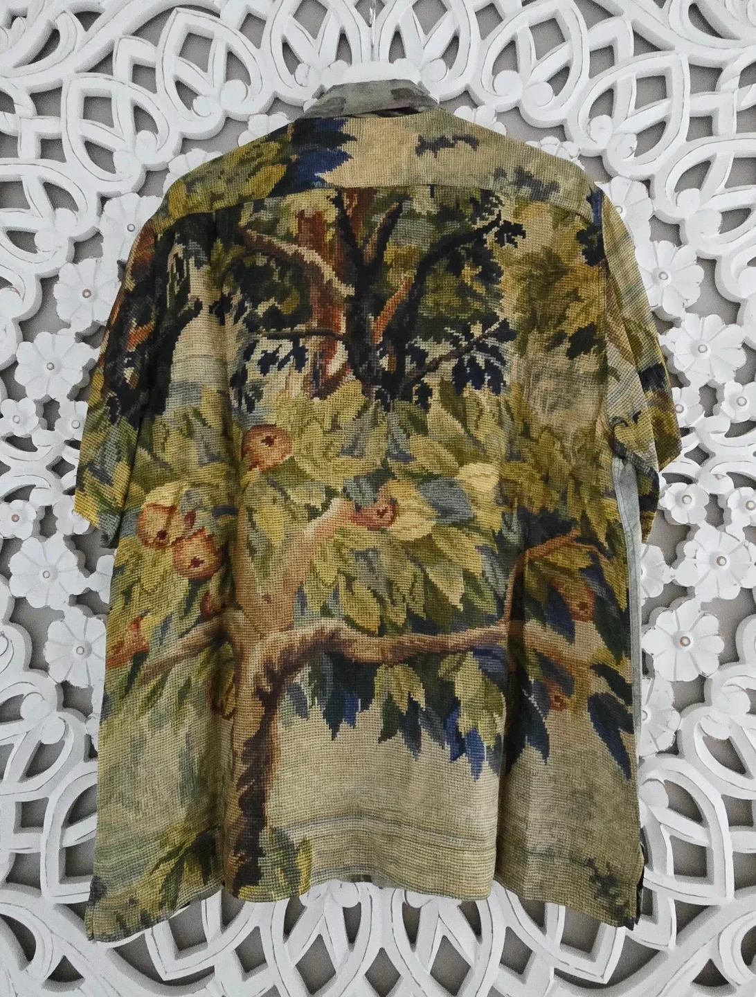 Dries Van Noten Parrot Print Shirt Size 50 image indicator(3)