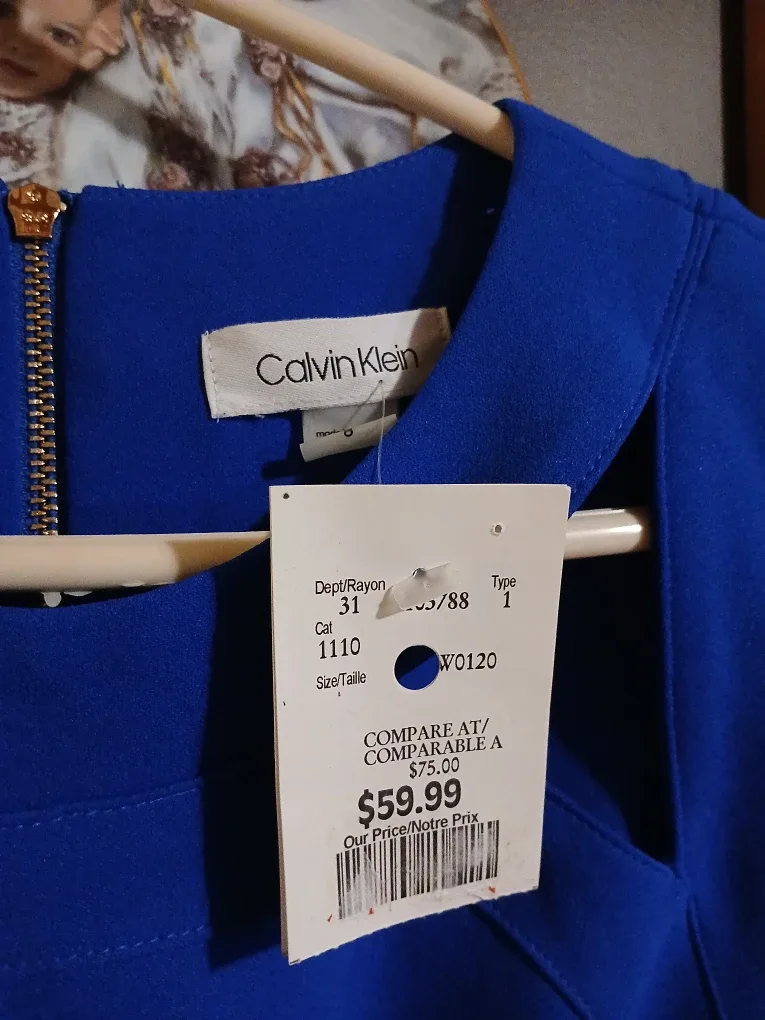 Calvin Klein Blue Dress - Size 8 (New) image indicator(4)