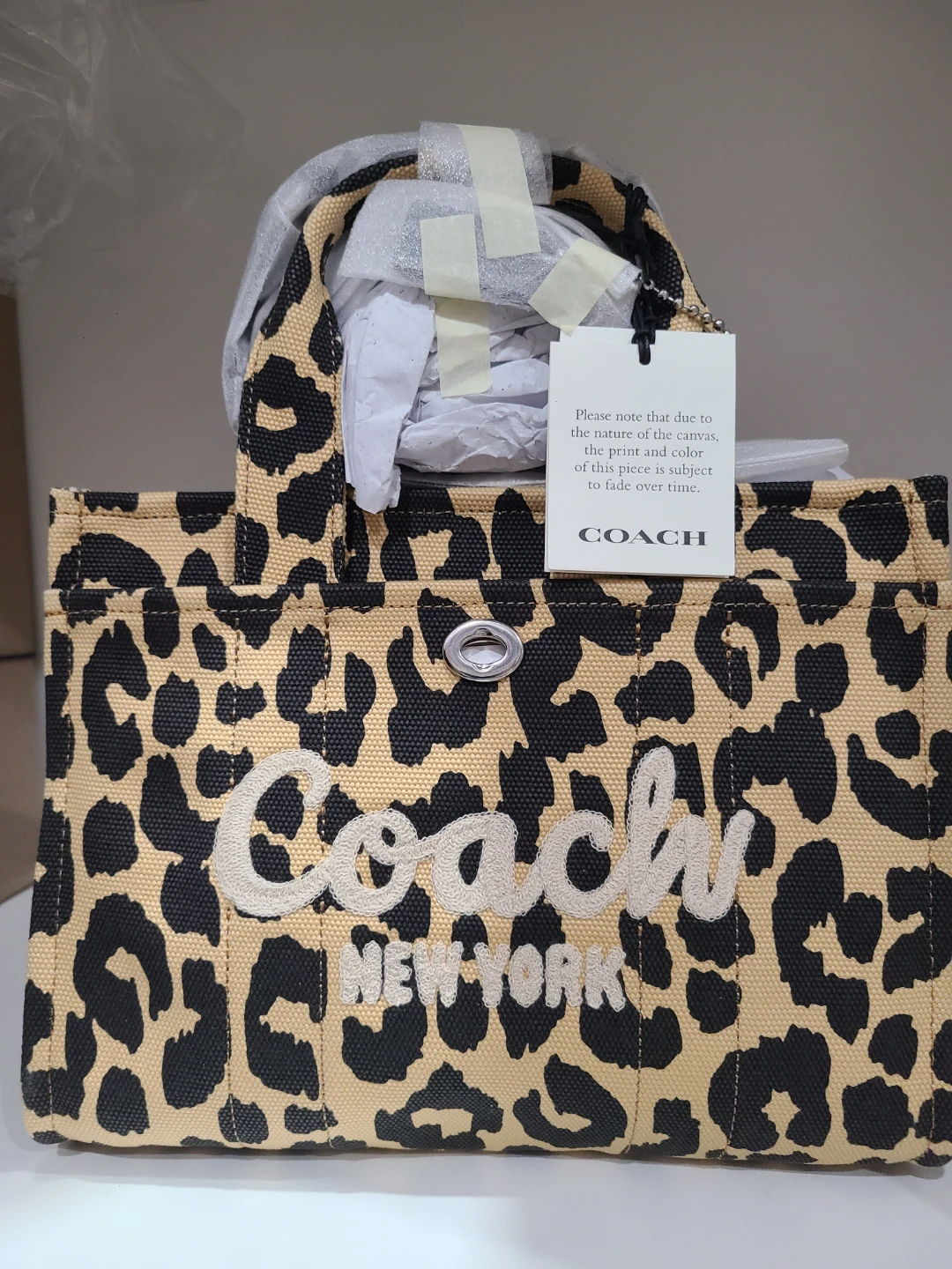 Coach Leopard Print Canvas Tote 26