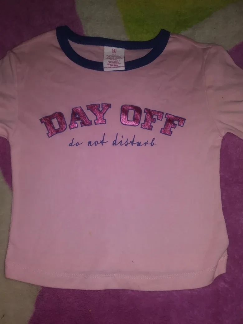 Bnwot Pink "Day Off" T-Shirt