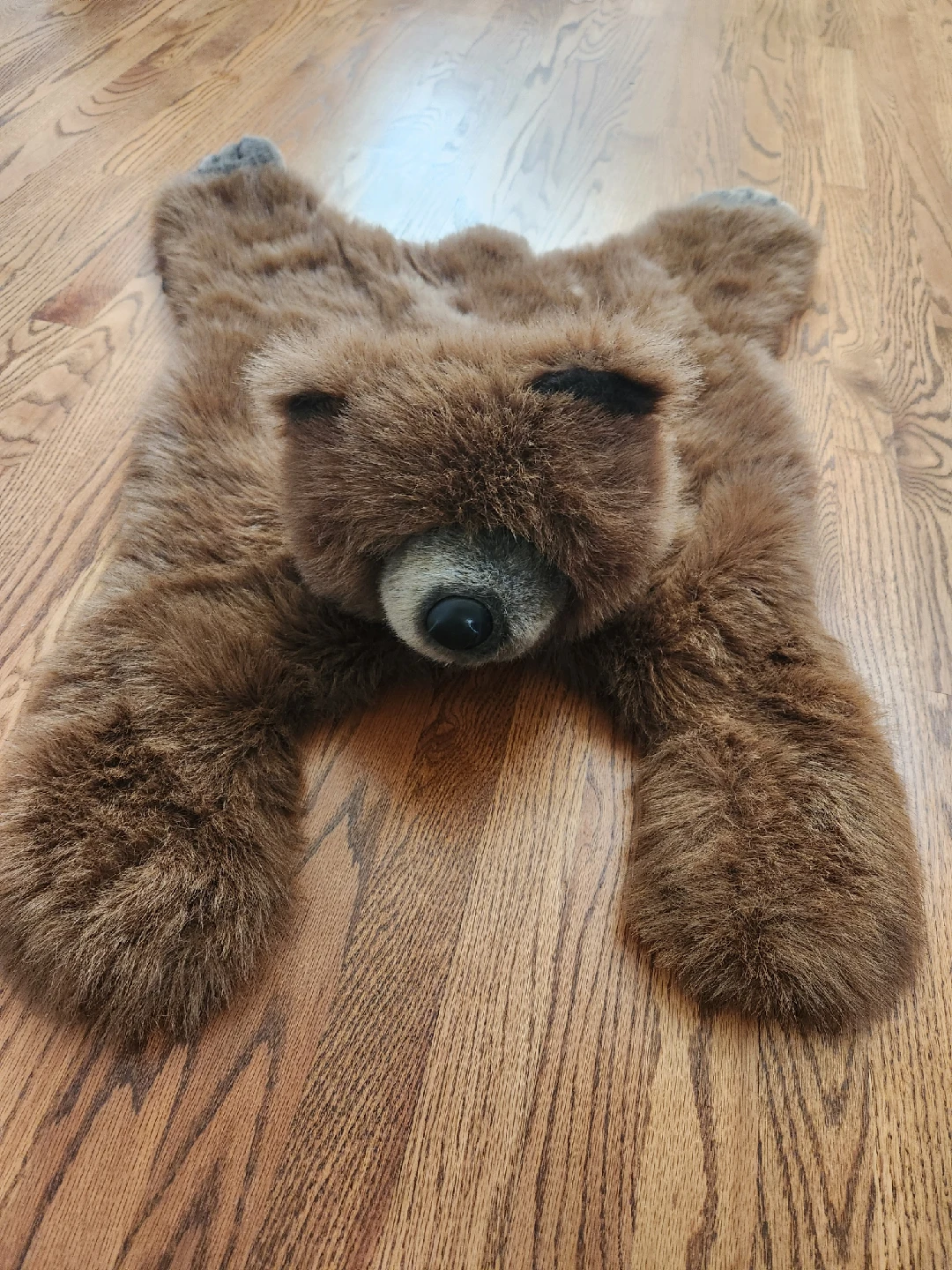 Fancy Zoo Plush Brown Faux Bear Rug Pelt 40”x 23”