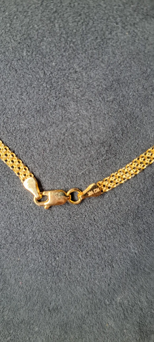 14K gold Bismark necklace 18" 3.6mm image indicator(4)