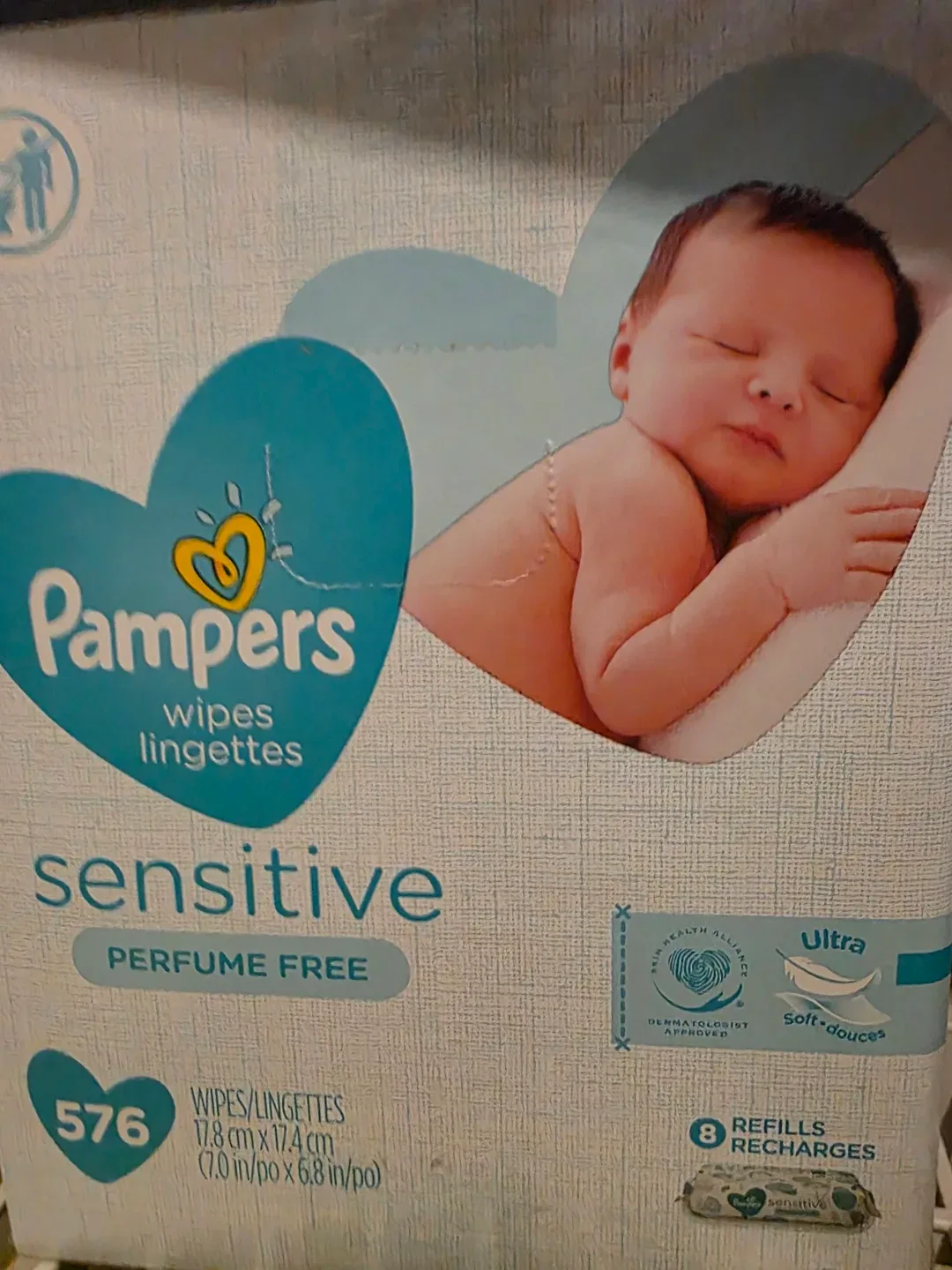 Pampers Sensitive Wipes 576 ×5 Count