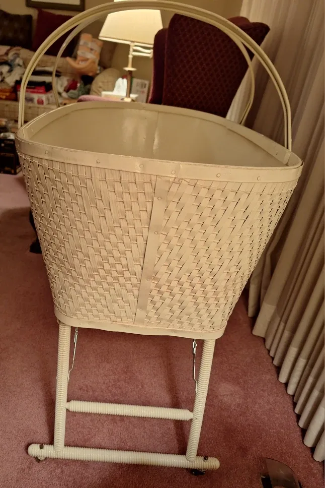 Vintage Mid-Century Redmon Wicker Bassinet image indicator(2)