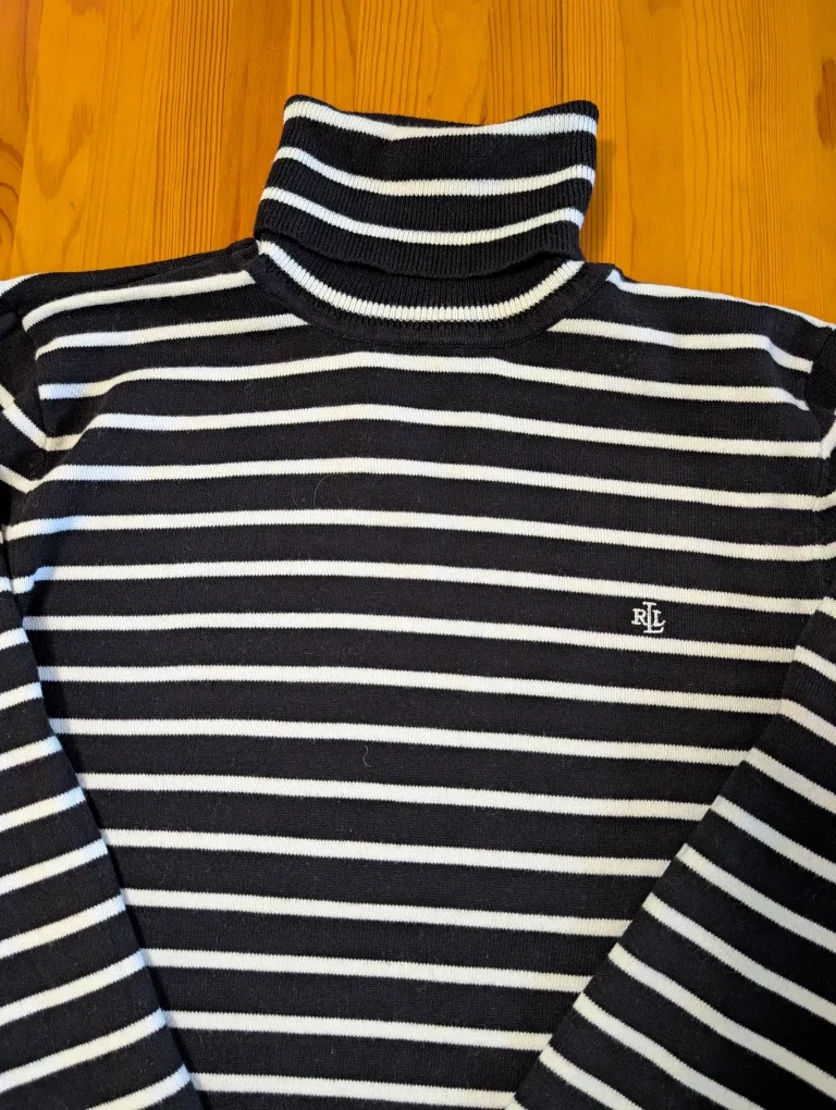 Ralph Lauren Striped Turtleneck - Size L image indicator(4)