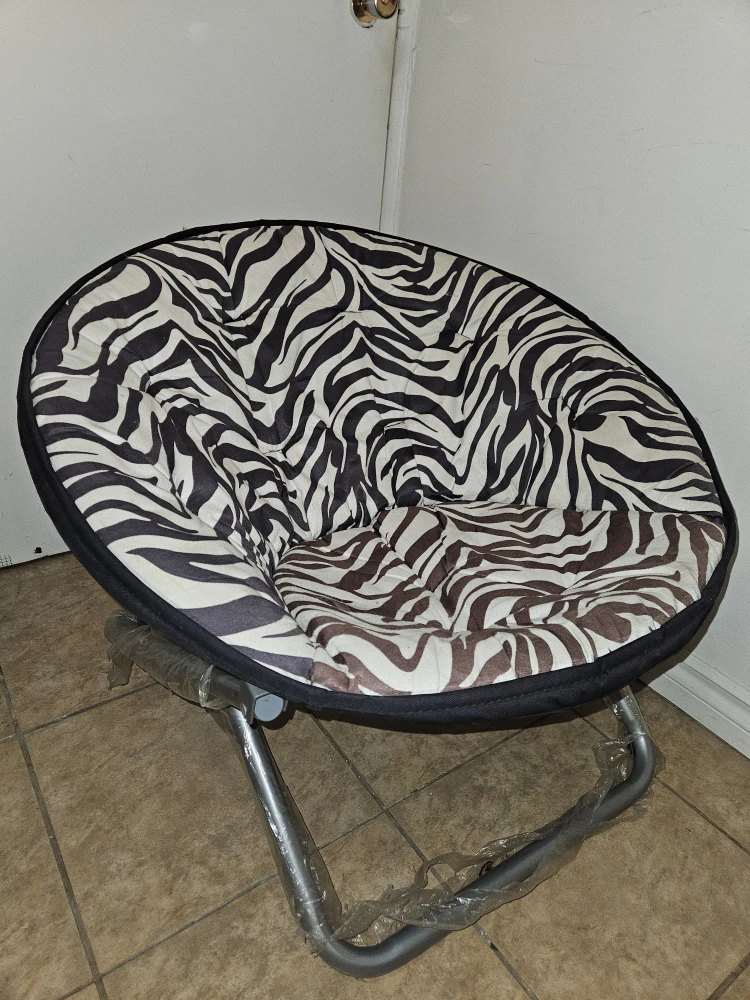 (Moving Sale)Papasan Chair - Zebra Print