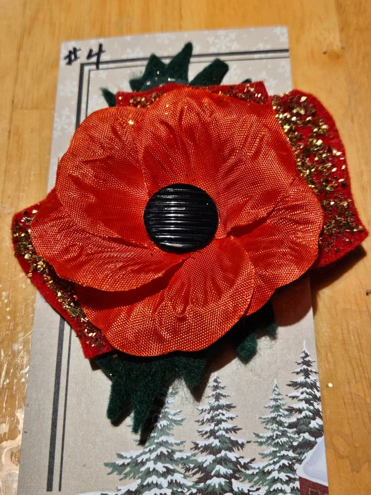 Handmade Poinsettia Pins - perfect for the Christmas Season image indicator(4)