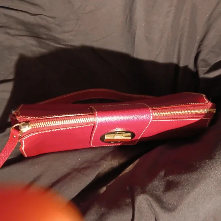 Kate Spade Red Leather Clutch image indicator(3)