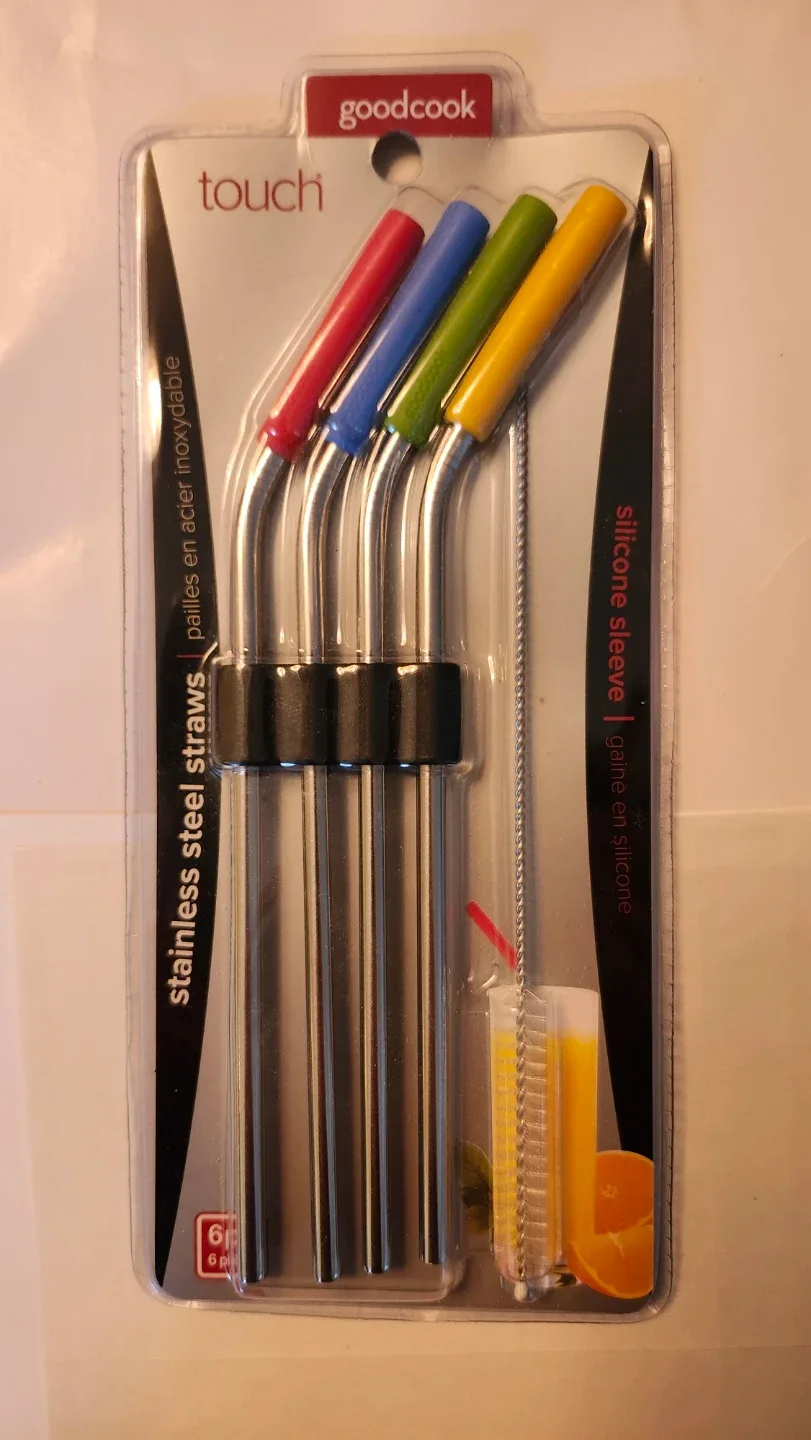 Brand New GoodCook Stainless Steel Straws - New