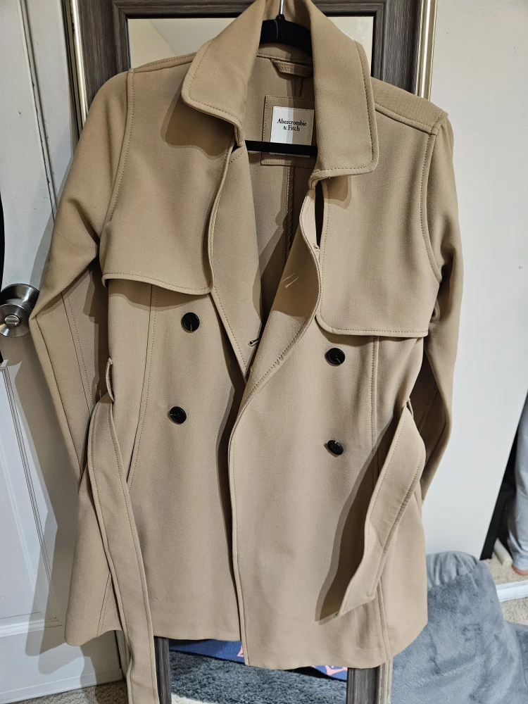 Abercrombie & Fitch Beige Trench Women Coat - Size S