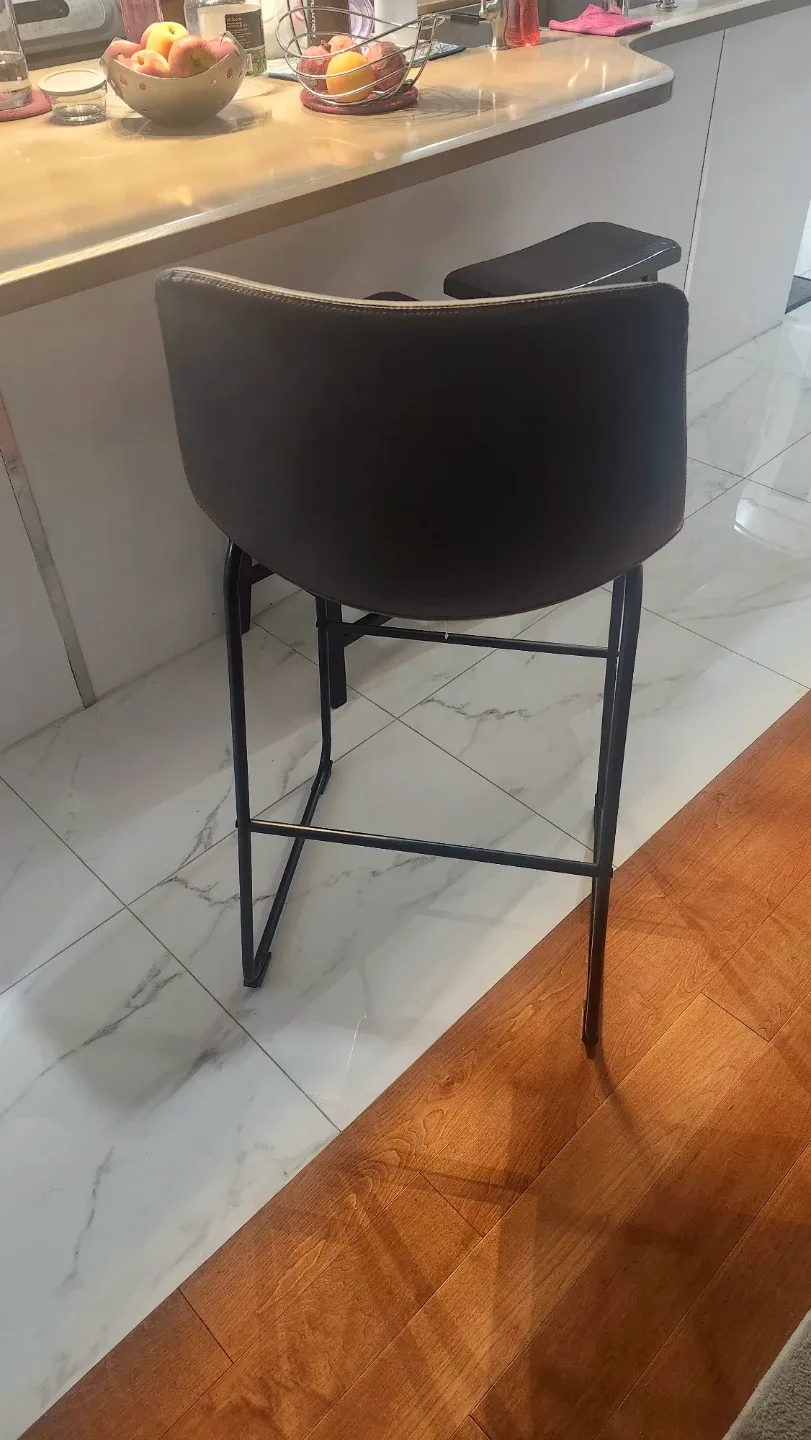 Homesense Brown Faux Leather Bar Stool image indicator(4)