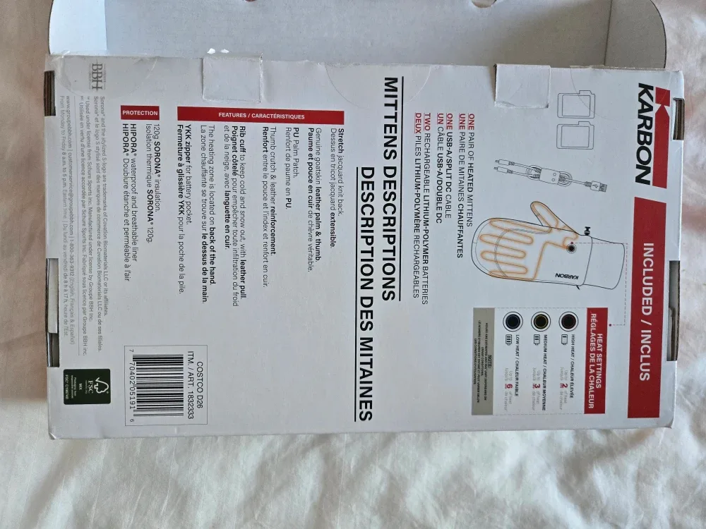 New Karbon Heated Sports Mittens XS-TP image indicator(6)