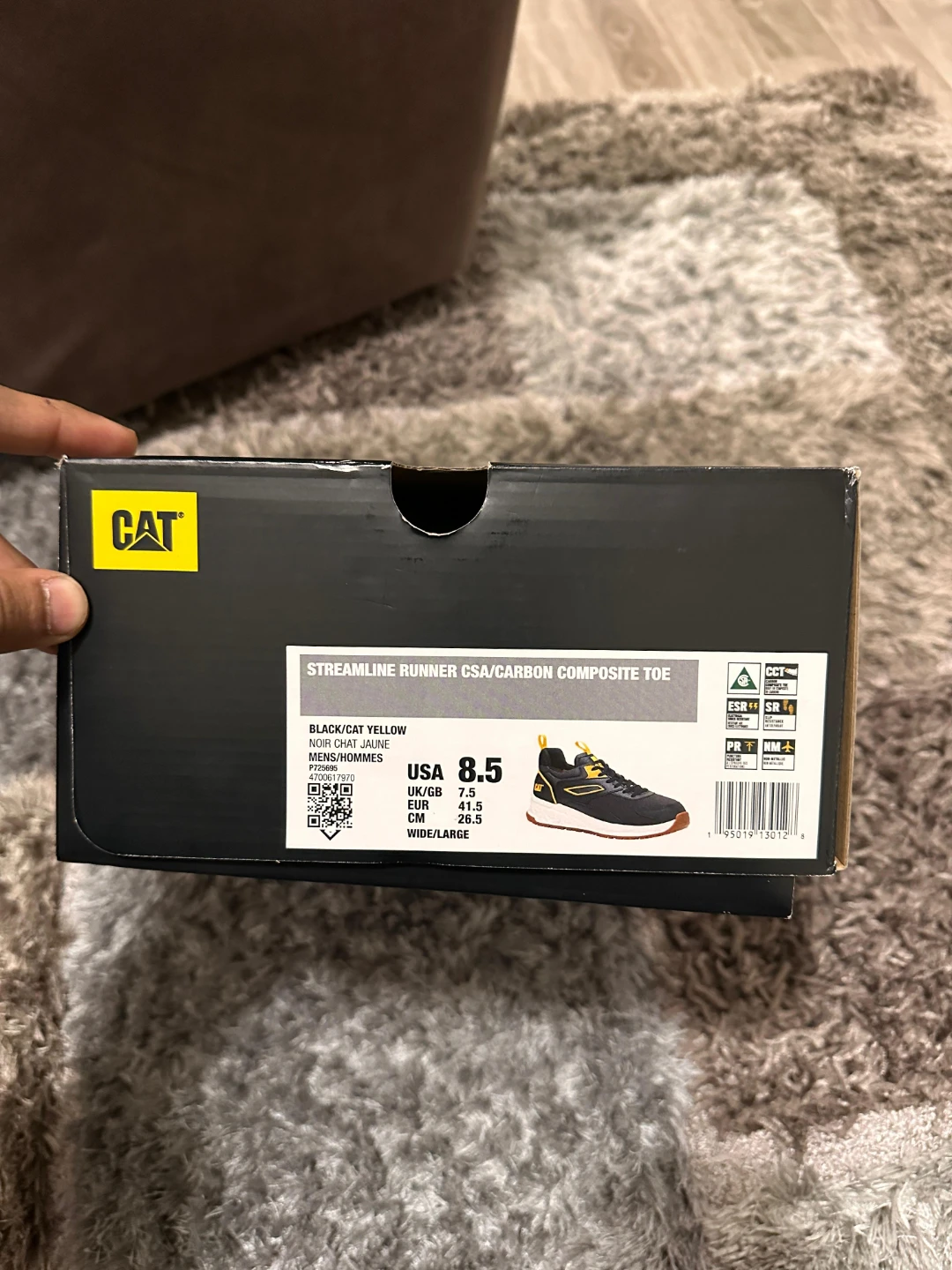CAT Streamline Composite Toe Athletic Safety Shoe - Size 8.5