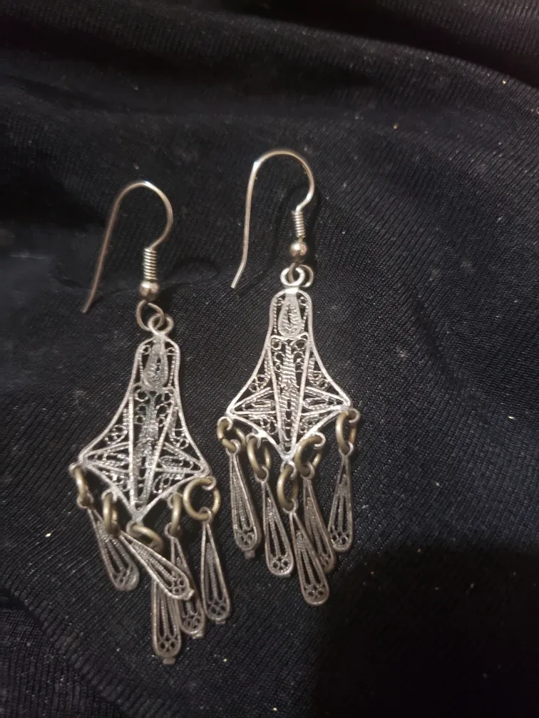 Silver ( tone) Dangle Earrings
