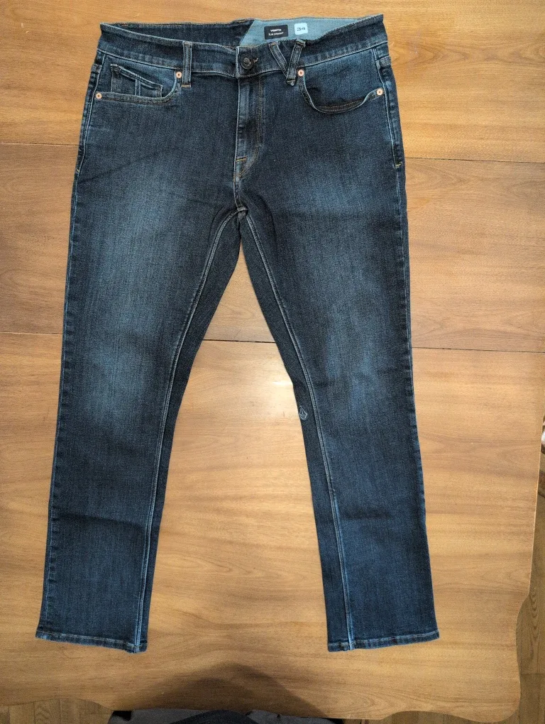 Volcom Vorta Slim Straight Jeans, Size 33
