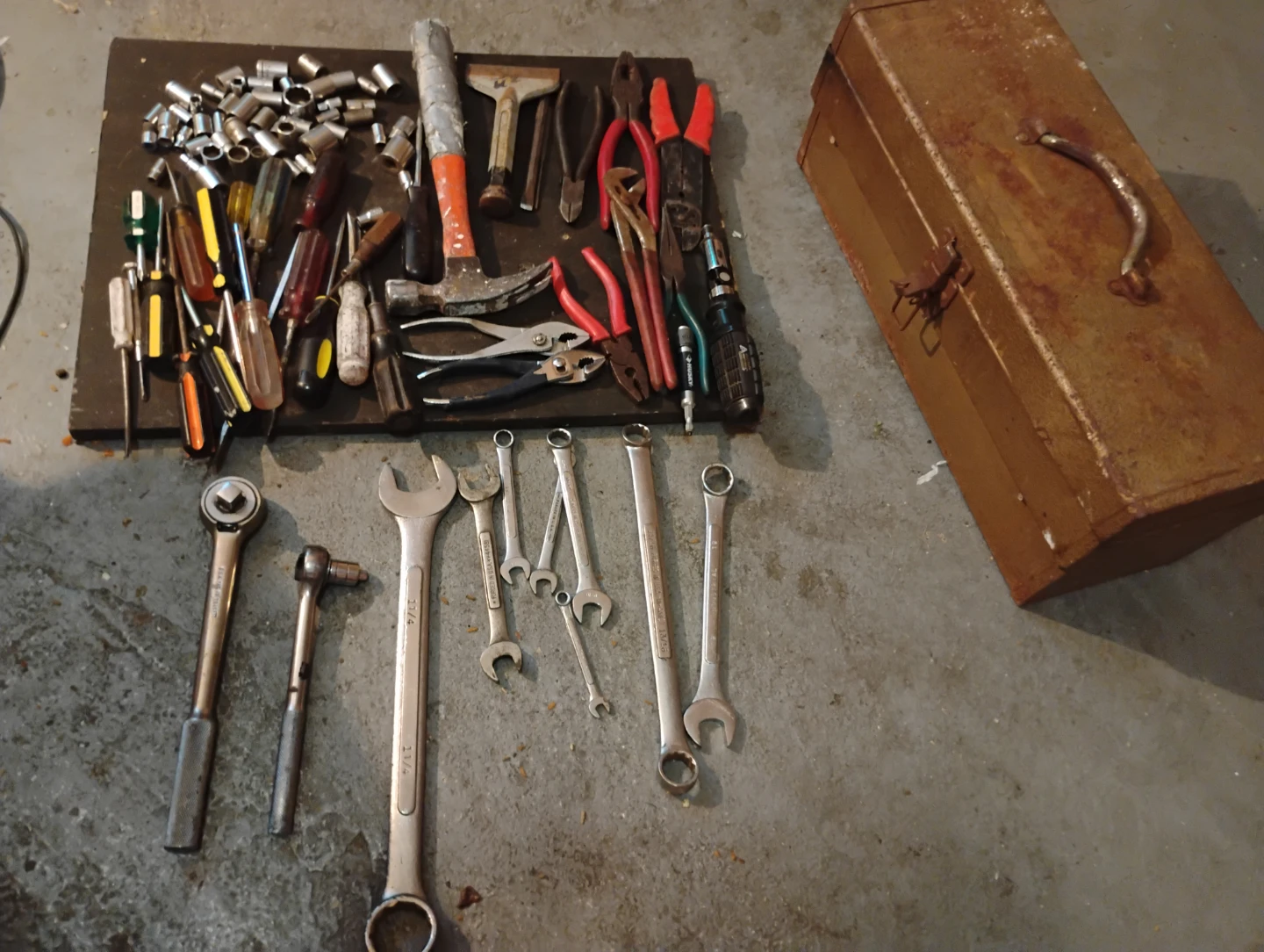 Used Tool Set with Metal Toolbox