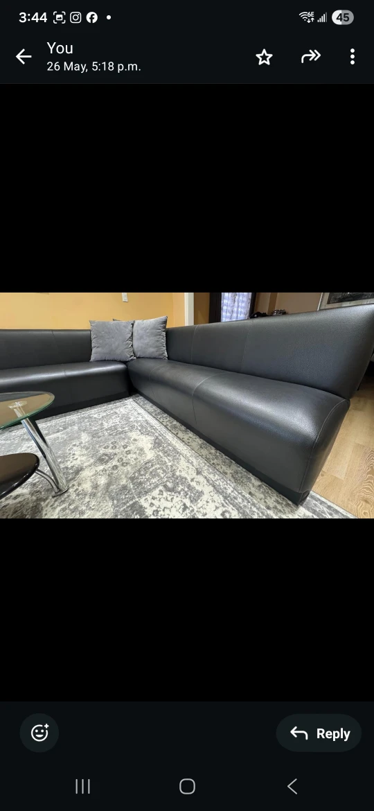 Barber Shop Sofas Waiting Chair Modern Leather Cushioned Couch - photo 2