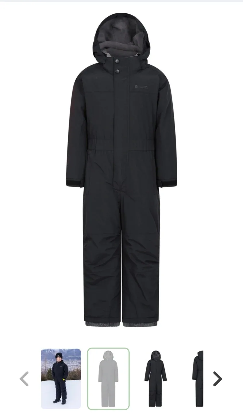 Mountain Warehouse Kids Snowsuit - Black image indicator(4)