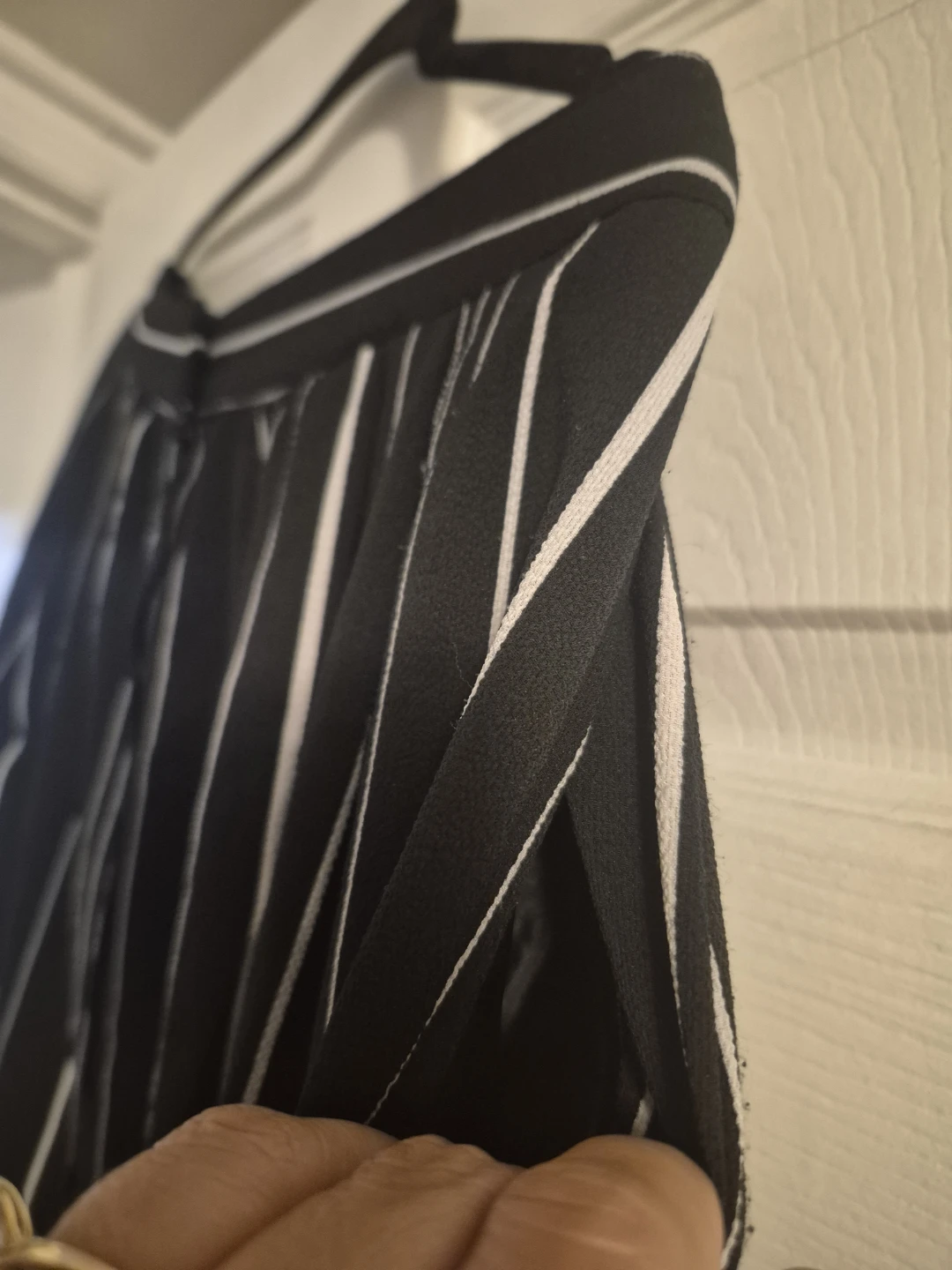 Dex Black & White Striped Skirt - Size L - photo 2