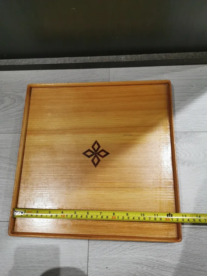 Wooden Serving Tray with Floral Design image indicator(2)
