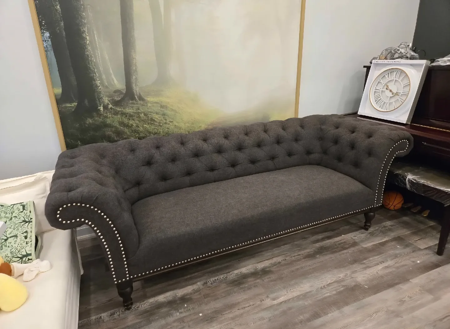 Structube tufted button sofa couch