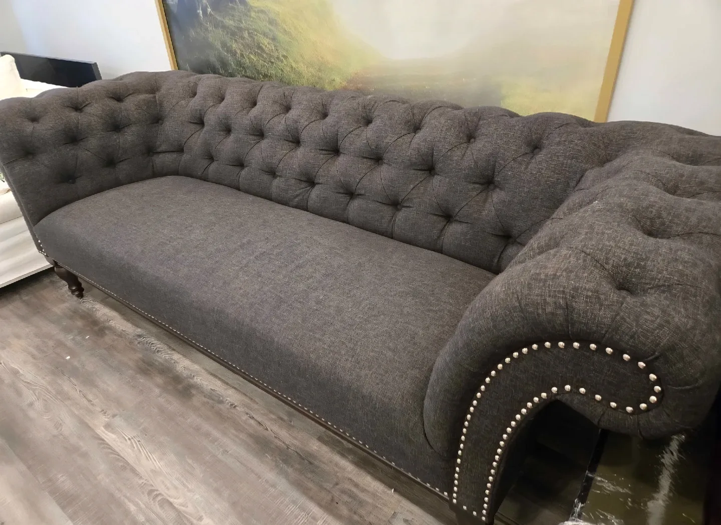 Structube tufted button sofa couch image indicator(3)