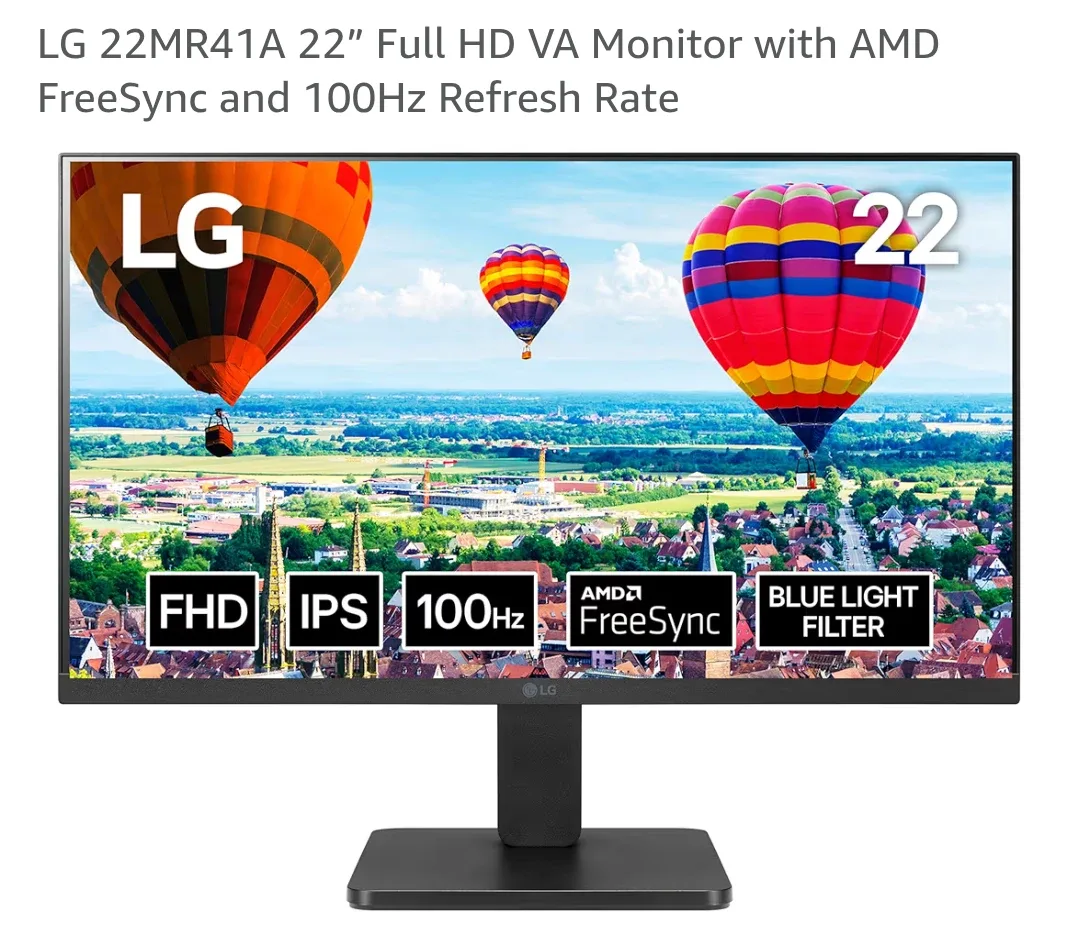 LG 22MR41A 22" Full HD VA Monitor image indicator(3)