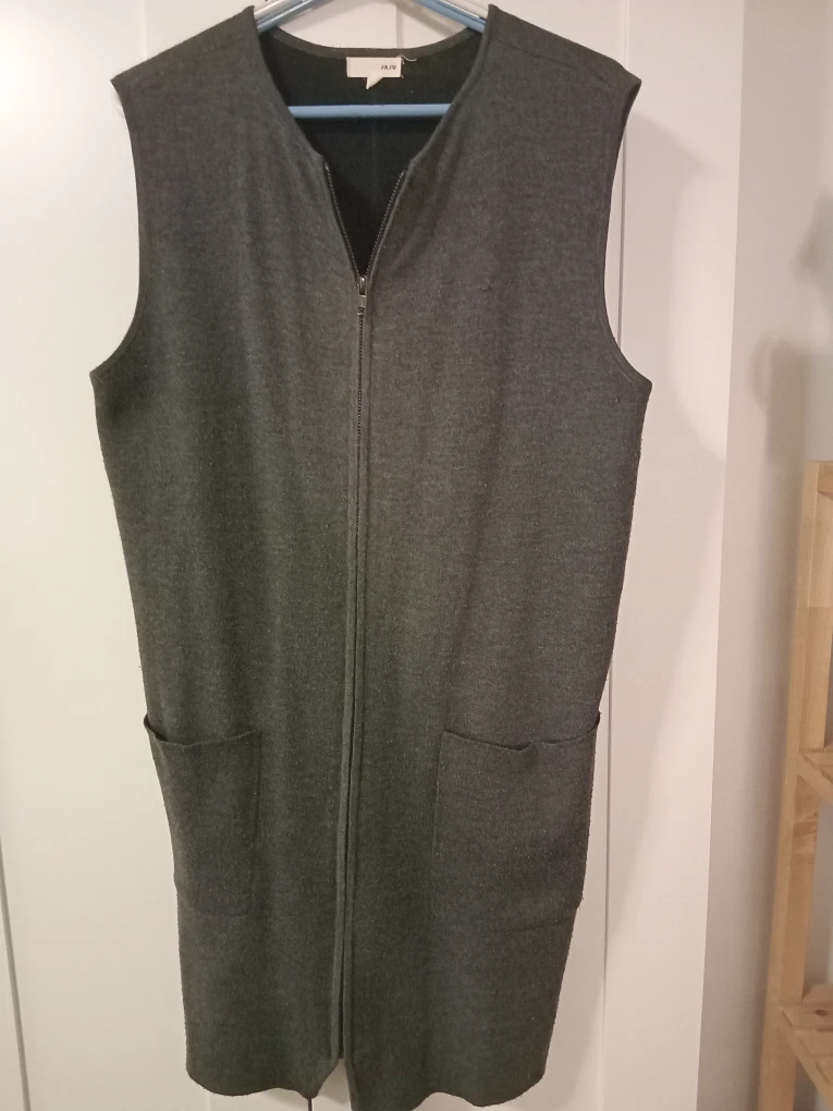 JAJU Sleeveless Zip-Up vest - Grey
