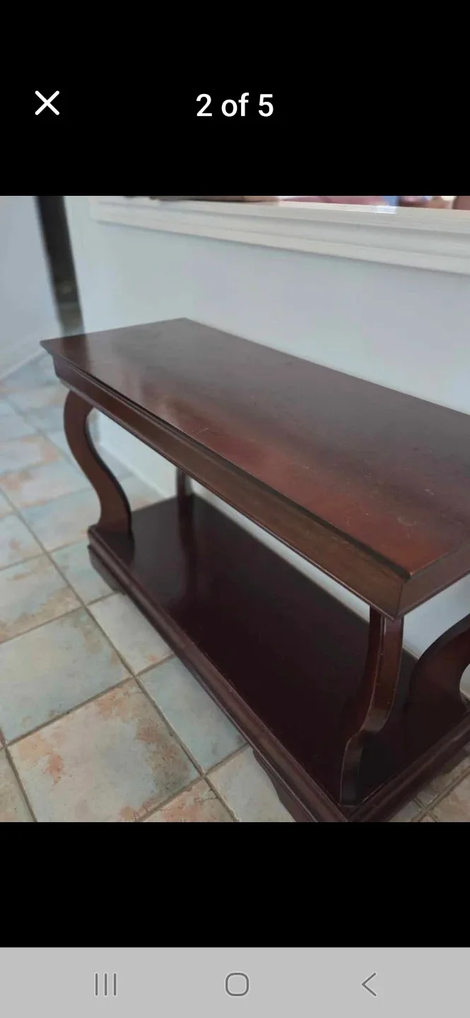Dark Brown Console Table - 47" x 18" x 31" image indicator(2)