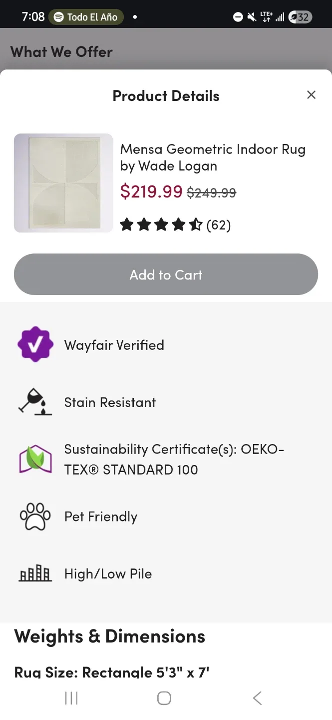 Geometric Pattern Area Rug 5'3x7 image indicator(8)